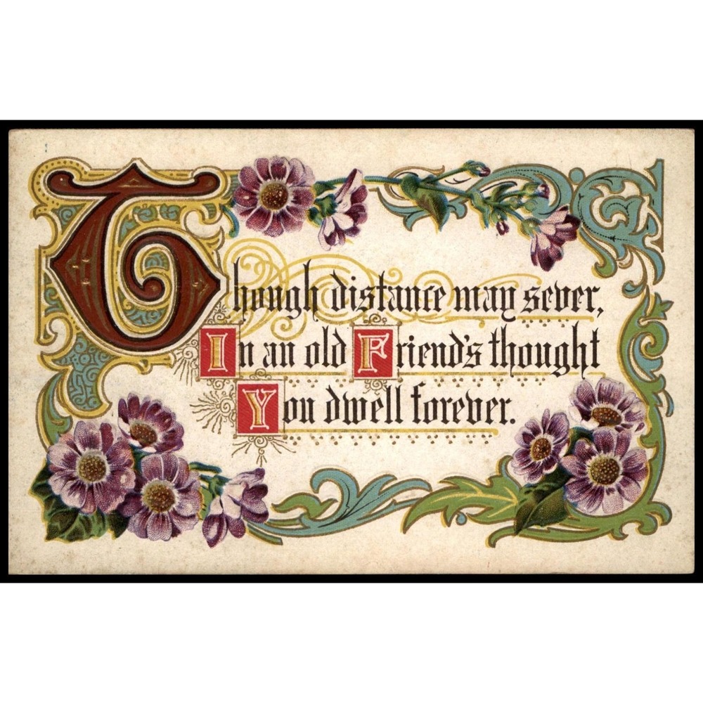 Vintage Div Back 1907-15 Embossed Floral Color Postcard 5.5x3.5